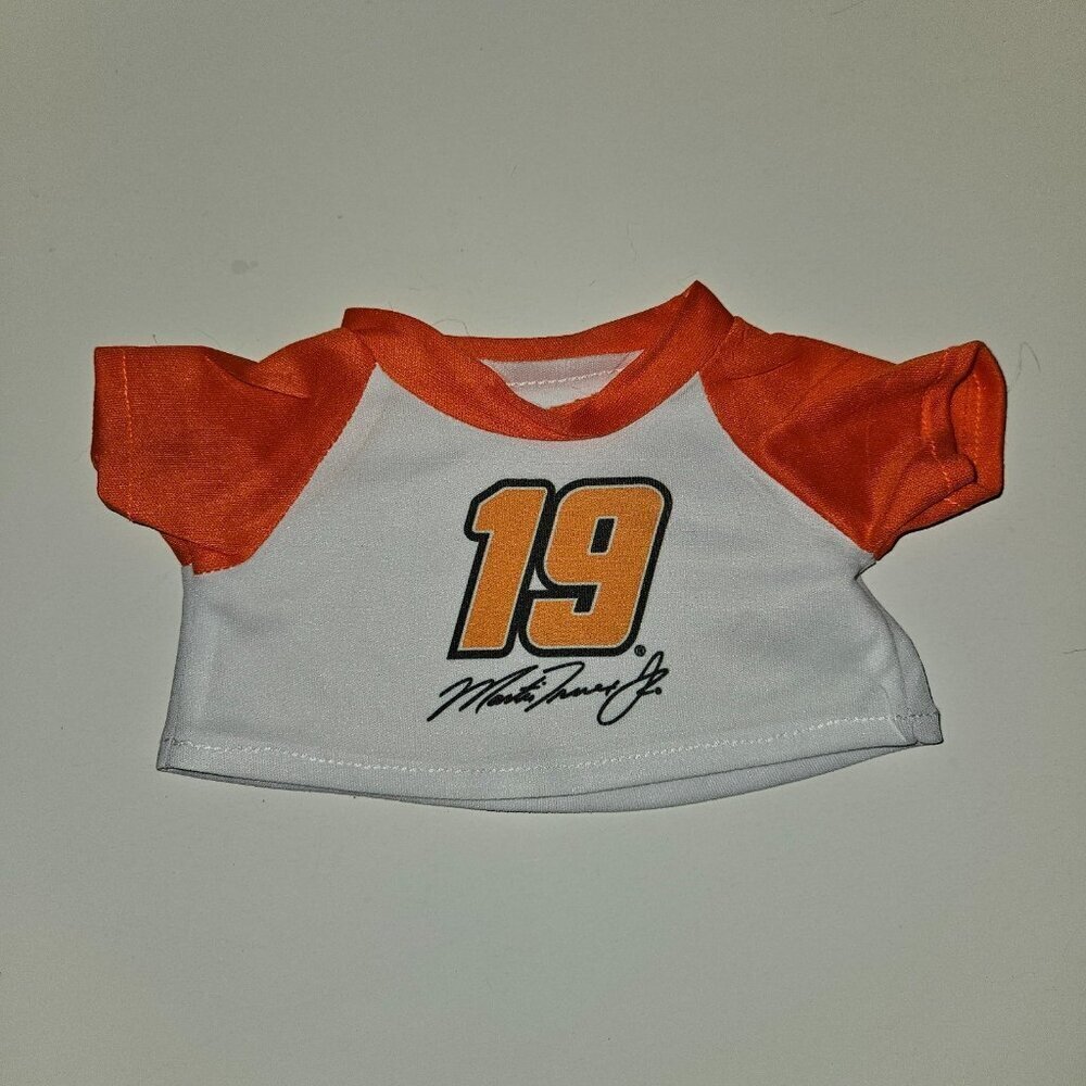 Nascar 19 Martin Truex Jr Doll Shirt Orange White REVIEW MEASUREMENTS
